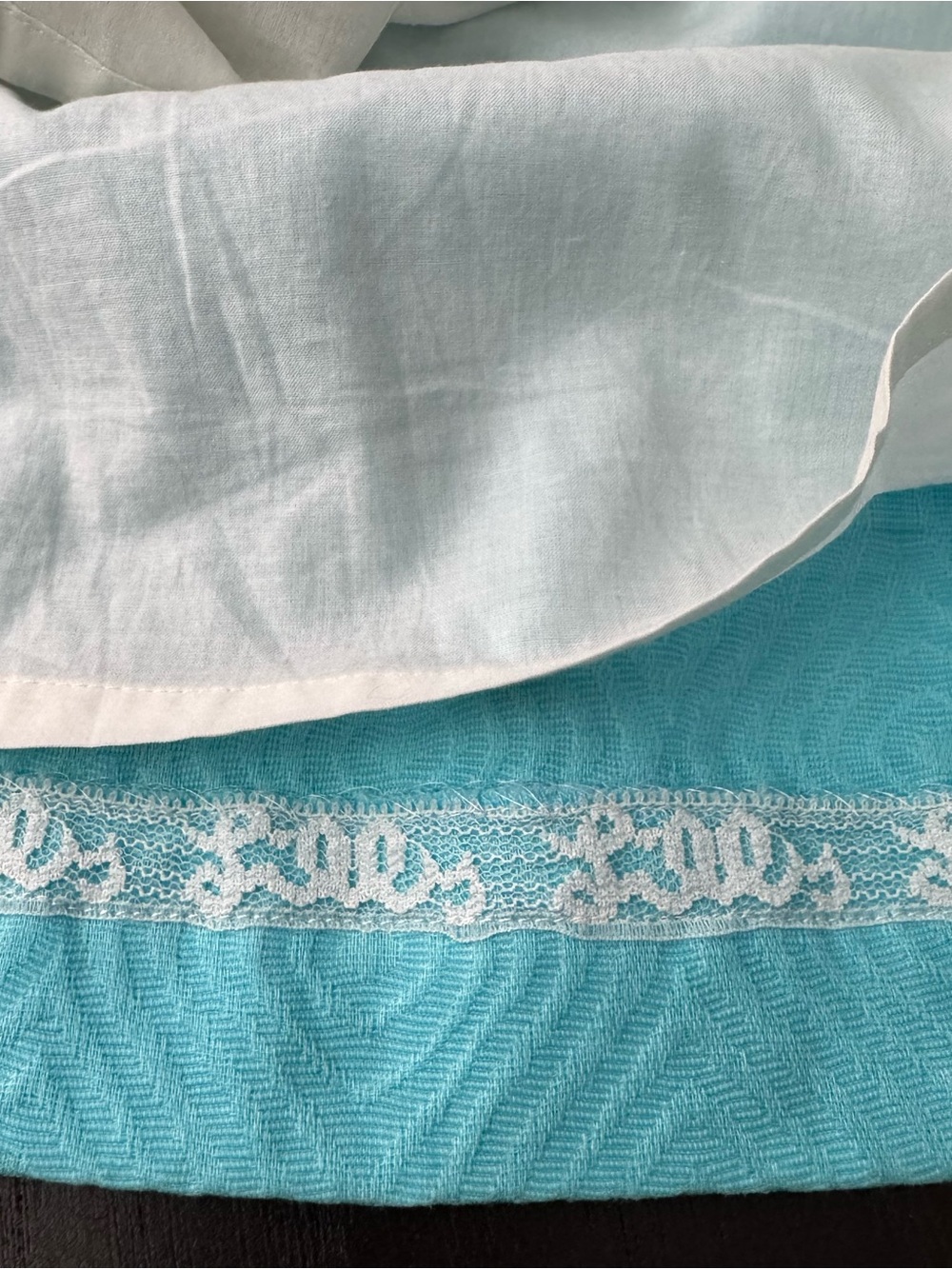 Lilly Pulitzer Betsey Strapless Wave Jacquard Dress Aqua Blue Gold Lace Trim 6 - Picture 13 of 14